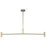 1_Visual Comfort Ponte 36" Wide Brass LED 4-Light Chandelier