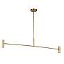 2_Visual Comfort Ponte 36" Wide Brass LED 4-Light Chandelier more views
