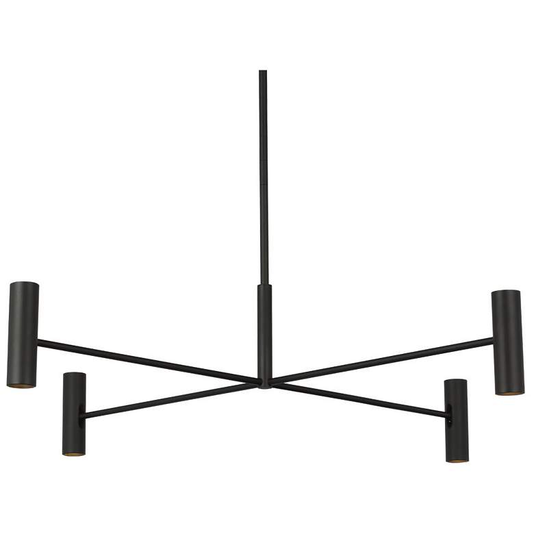 Image 1 Visual Comfort Ponte 36"W Nightshade Black LED Chandelier