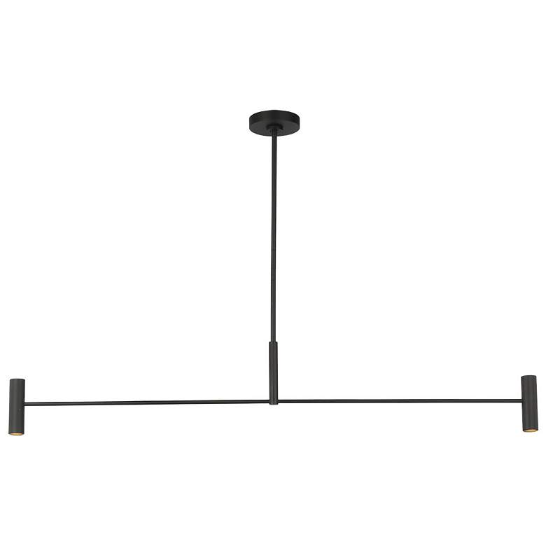 Image 1 Visual Comfort Ponte 50"W Black 2-Light LED Linear Pendant