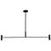 Visual Comfort Ponte 50"W Black 2-Light LED Linear Pendant