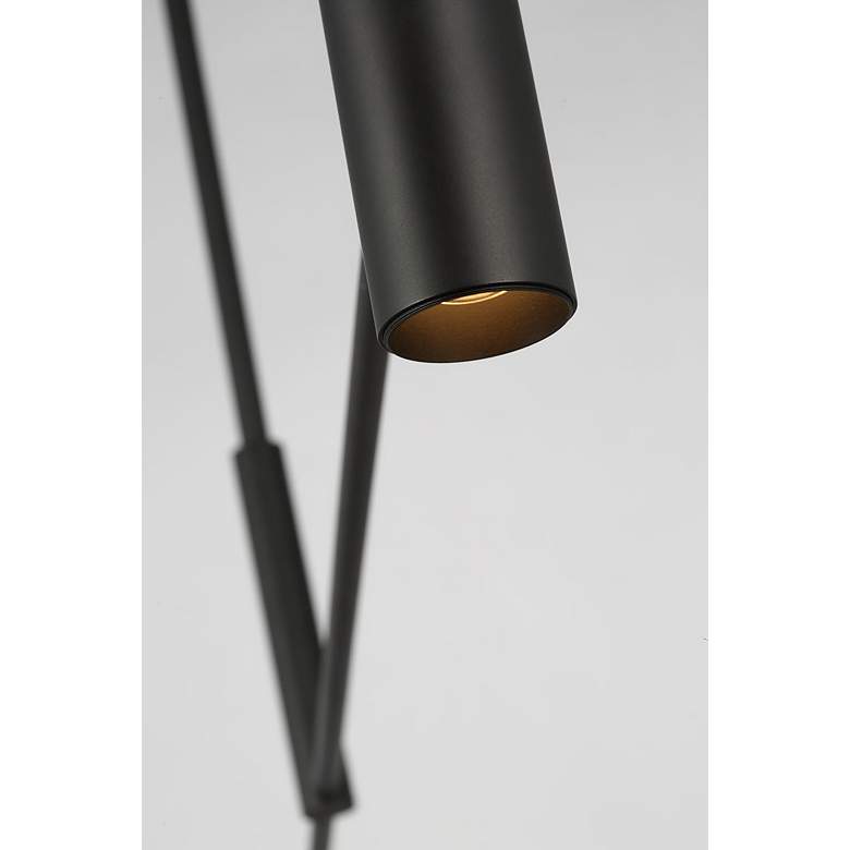 Image 3 Visual Comfort Ponte 50"W Black 2-Light LED Linear Pendant more views