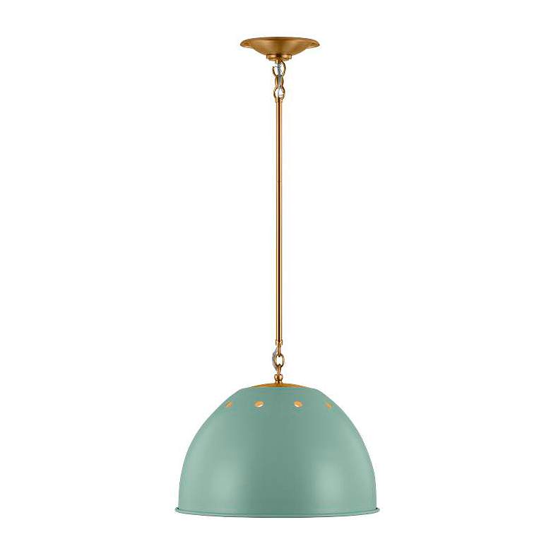 Image 3 Visual Comfort Robbie 15 1/2"W Burnished Brass Pendant Light more views