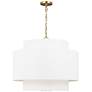 1_Visual Comfort Sawyer 26"W Burnished Brass Pendant Light