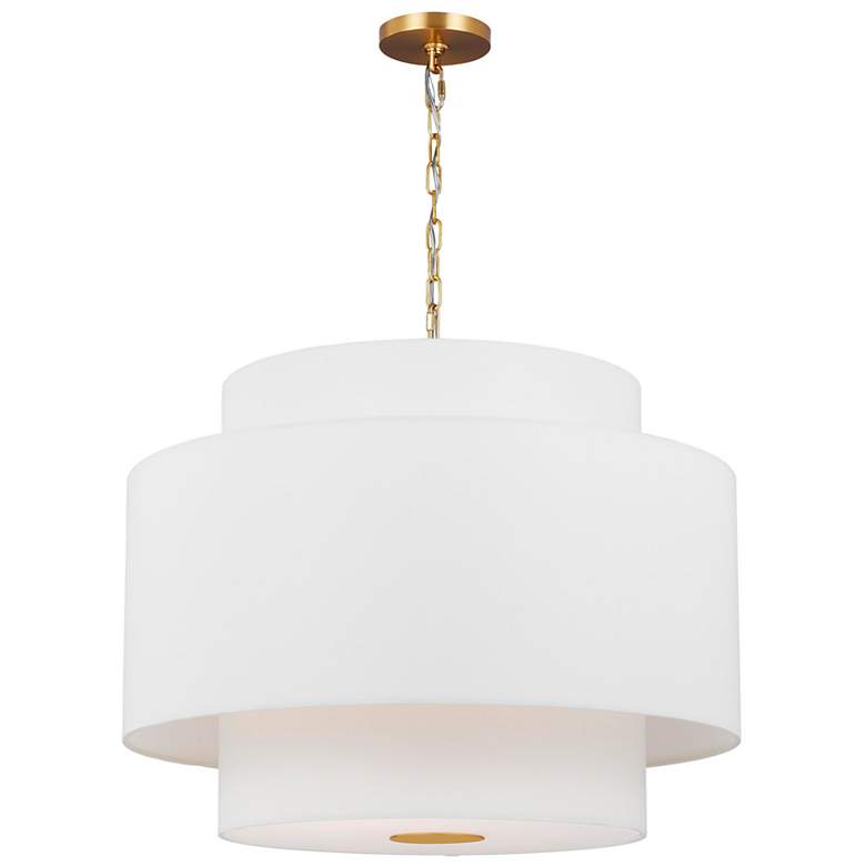Image 4 Visual Comfort Sawyer 26"W Burnished Brass Pendant Light more views