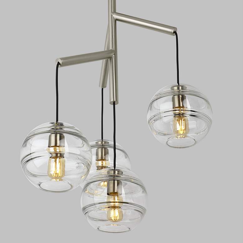 Image 5 Visual Comfort Sedona 24 1/2"W Satin Nickel Clear Glass Chandelier more views