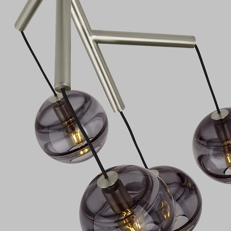 Image 2 Visual Comfort Sedona 24"W Satin Nickel Multi-Light Pendant more views