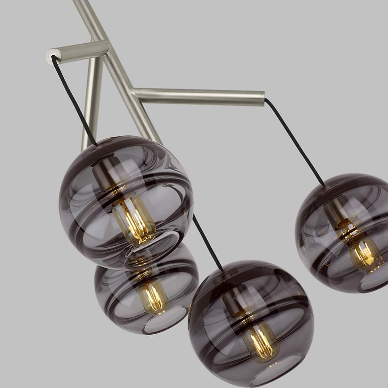 Image 3 Visual Comfort Sedona 24"W Satin Nickel Multi-Light Pendant more views