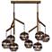 Visual Comfort Sedona 38"W Aged Brass Smoke Glass Chandelier
