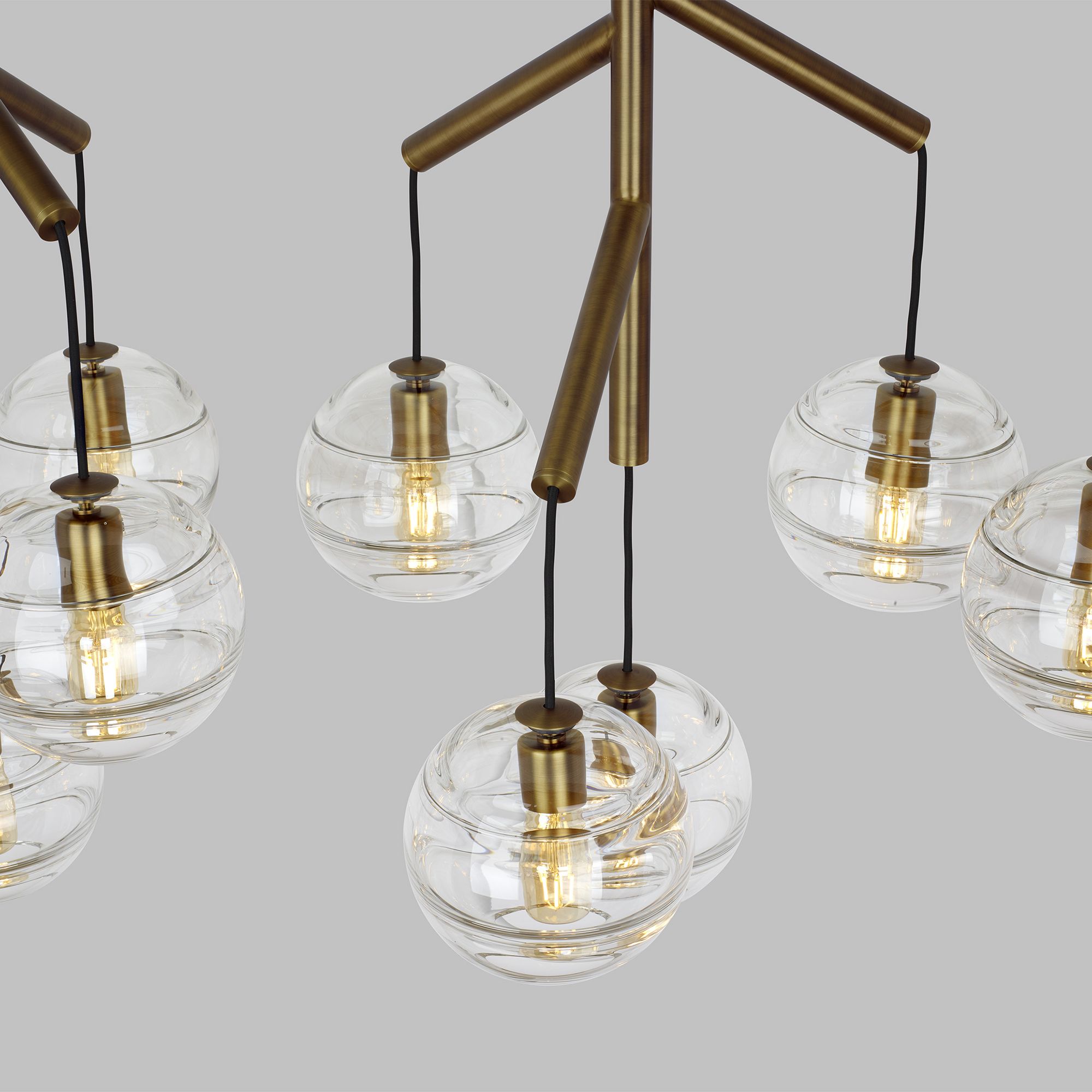 Image 3 Visual Comfort Sedona 62"W Aged Brass 12-Light Chandelier more views