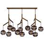 1_Visual Comfort Sedona 62"W Aged Brass Smoke Glass Chandelier