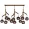 Visual Comfort Sedona 62"W Aged Brass Smoke Glass Chandelier