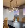 3_Visual Comfort Sedona 62"W Aged Brass Smoke Glass Chandelier more views