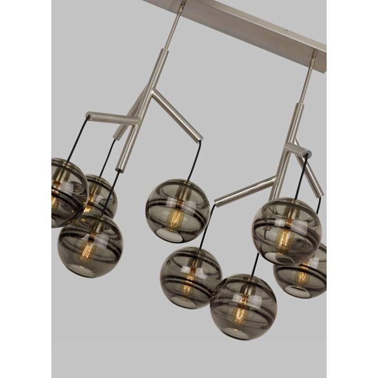 Image 3 Visual Comfort Sedona 62"W Satin Nickel 12-Light Chandelier more views