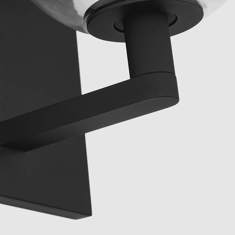 Image 4 Visual Comfort Sedona 9"H Matte Black and Clear Glass Wall Sconce more views