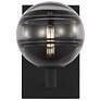 1_Visual Comfort Sedona 9"H Matte Black and Smoke Glass Wall Sconce