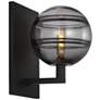 2_Visual Comfort Sedona 9"H Matte Black and Smoke Glass Wall Sconce more views