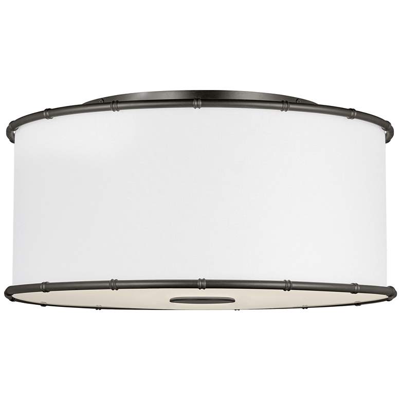 Image 1 Visual Comfort Studio Aldric Medium Flush Mount A19 18.62" Aged Iron