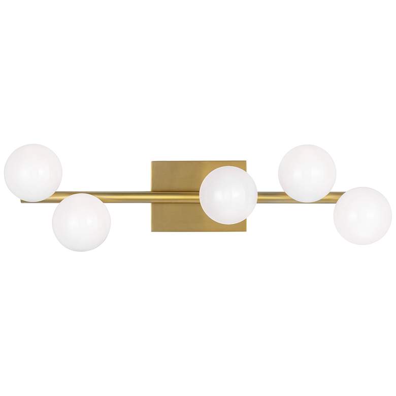 Image 1 Visual Comfort Studio Altair 5 - Light Vanity T4 24" Burnished Brass