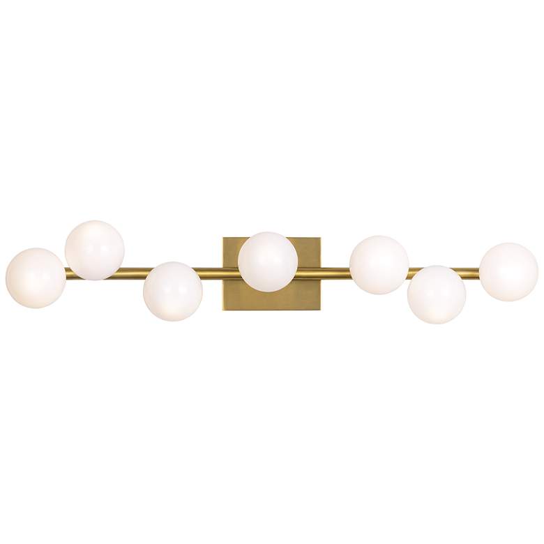 Image 1 Visual Comfort Studio Altair 7 - Light Vanity T4 32" Burnished Brass