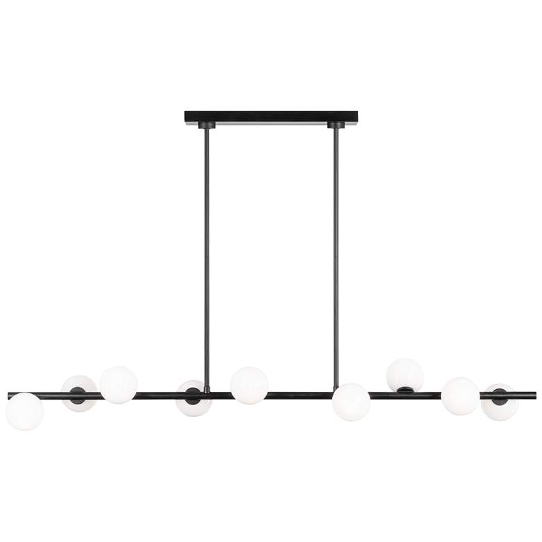 Image 1 Visual Comfort Studio Altair Large Linear Chandelier T4 49.25" Aged Iron