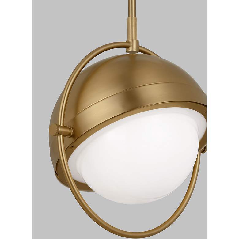 Image 2 Visual Comfort Studio Bacall Large Burnished Brass Pendant 1 E26 A19 60w more views