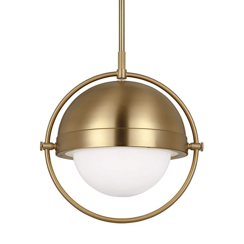Image 3 Visual Comfort Studio Bacall Large Burnished Brass Pendant 1 E26 A19 60w more views