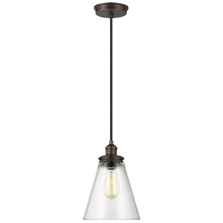 Image 1 Visual Comfort Studio Baskin Painted Aged Brass / Dark Weathered Zinc