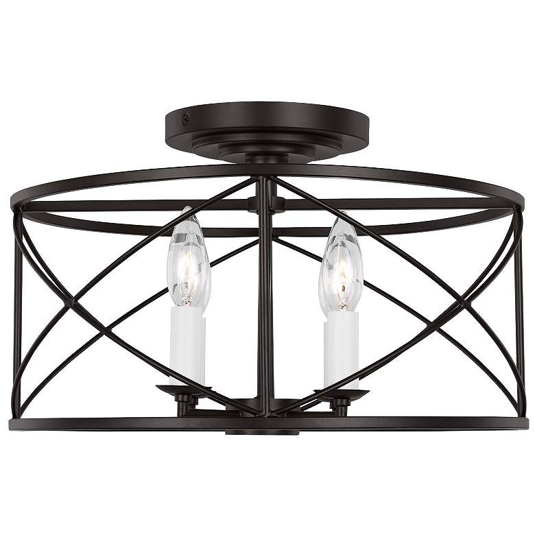 Image 1 Visual Comfort Studio Beatrix Aged Iron Ceiling 4 Candelabra Torpedo 60w