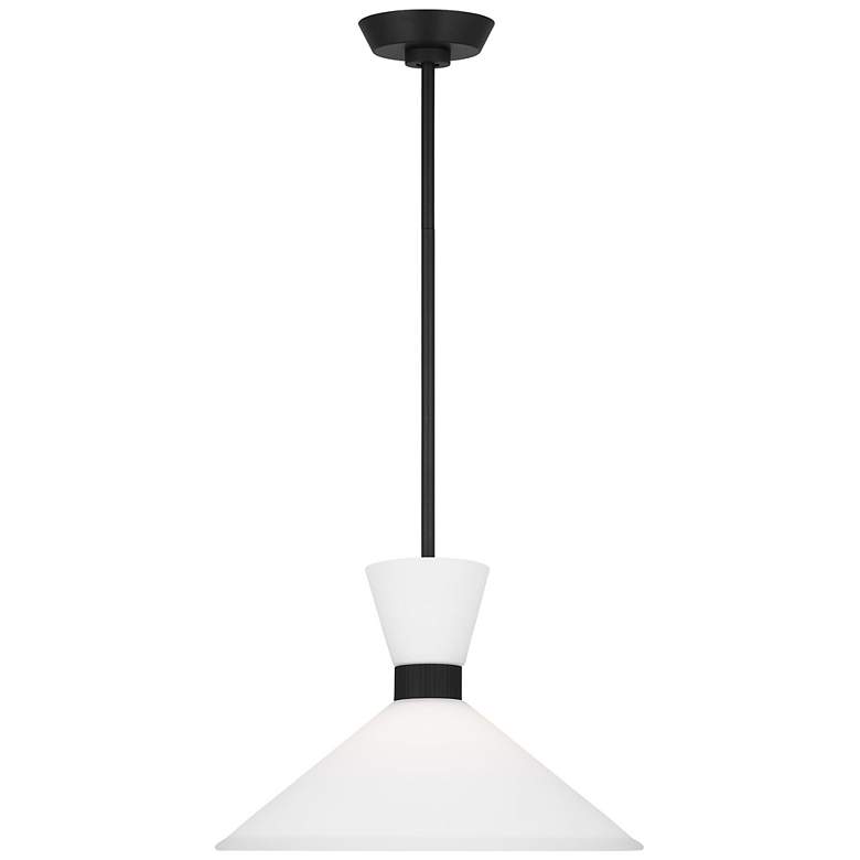 Image 1 Visual Comfort Studio Belcarra Medi Midnight Black Pendant 1 Medium A19 75w