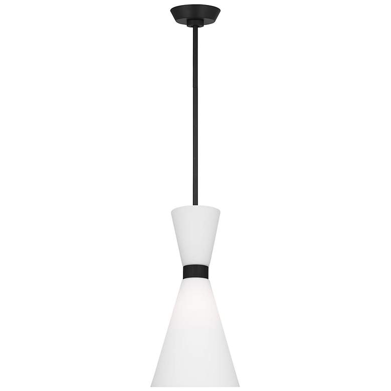 Image 1 Visual Comfort Studio Belcarra Small Black Pendant 1 Medium A19 75w