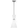 1_Visual Comfort Studio Belcarra Small Brushed Steel Pendant 1 Medium A19 75w