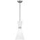 Visual Comfort Studio Belcarra Small Brushed Steel Pendant 1 Medium A19 75w