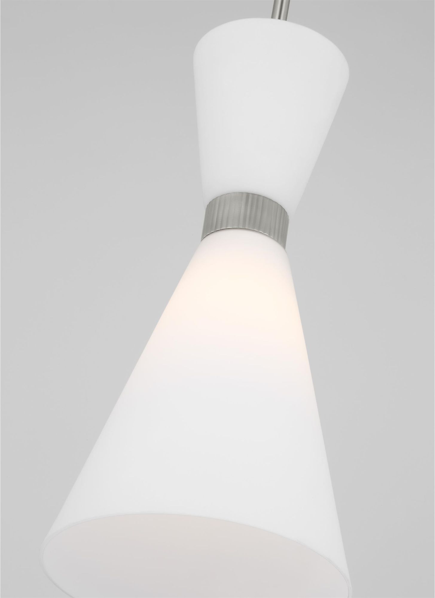 Image 2 Visual Comfort Studio Belcarra Small Brushed Steel Pendant 1 Medium A19 75w more views