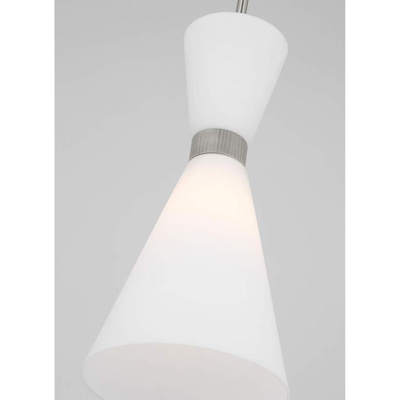 Image 2 Visual Comfort Studio Belcarra Small Brushed Steel Pendant 1 Medium A19 75w more views