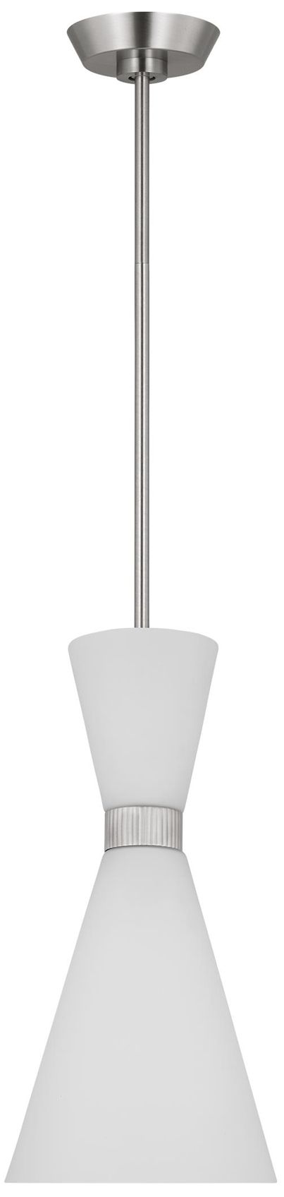 Image 4 Visual Comfort Studio Belcarra Small Brushed Steel Pendant 1 Medium A19 75w more views