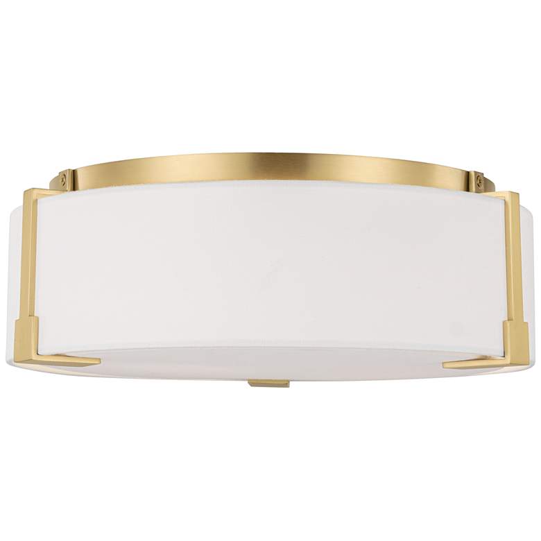 Image 1 Visual Comfort Studio Bergen Medium Flush A19 14.37" Burnished Brass