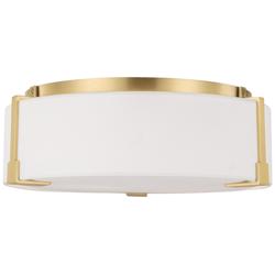 Visual Comfort Studio  Bergen Medium Flush  A19  14.37"  Burnished Brass