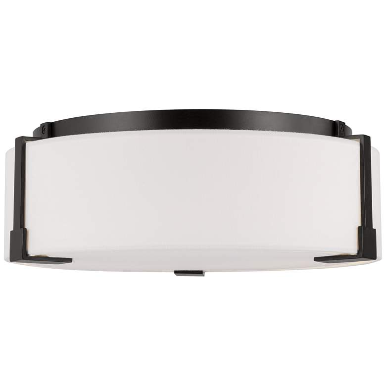 Image 1 Visual Comfort Studio Bergen Medium Flush Mount A19 14.37" Aged Iron