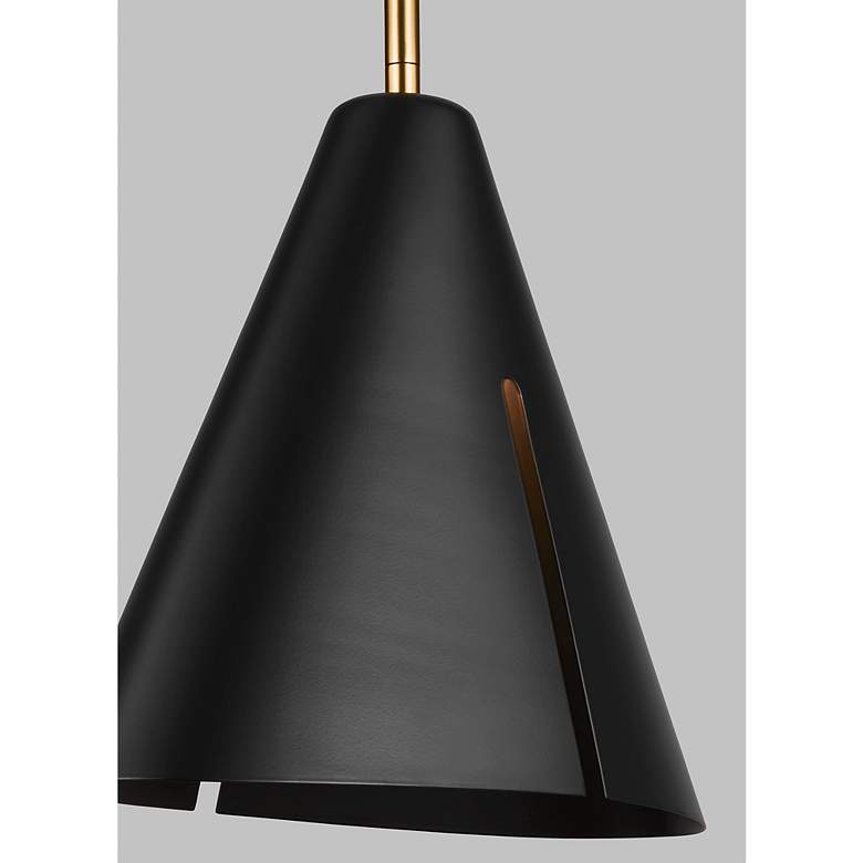 Image 4 Visual Comfort Studio Cambre Midnight Black and Burnished Brass Pendant more views