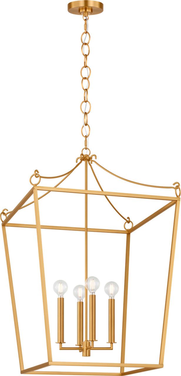 Image 2 Visual Comfort Studio Carlyle 21 Lantern Burnished Brass B11 more views