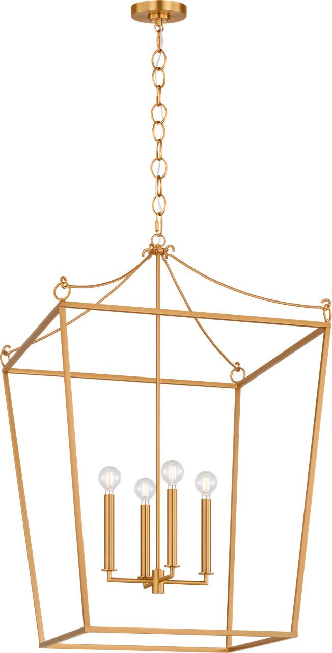 Image 2 Visual Comfort Studio Carlyle 24 Lantern Burnished Brass B11 more views