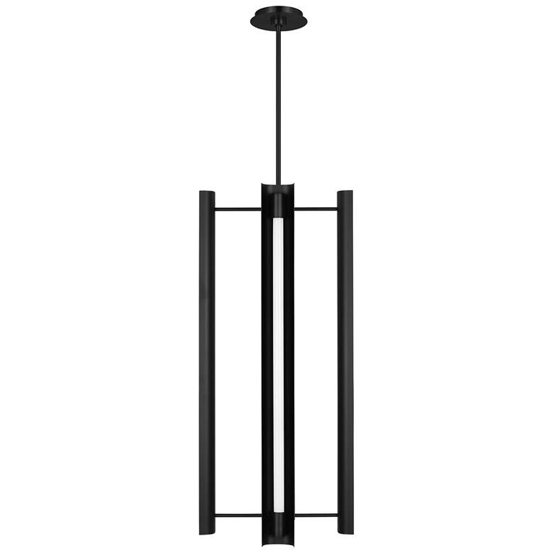 Image 1 Visual Comfort Studio Carson Midnight Black Pendant Integrated 30 watt