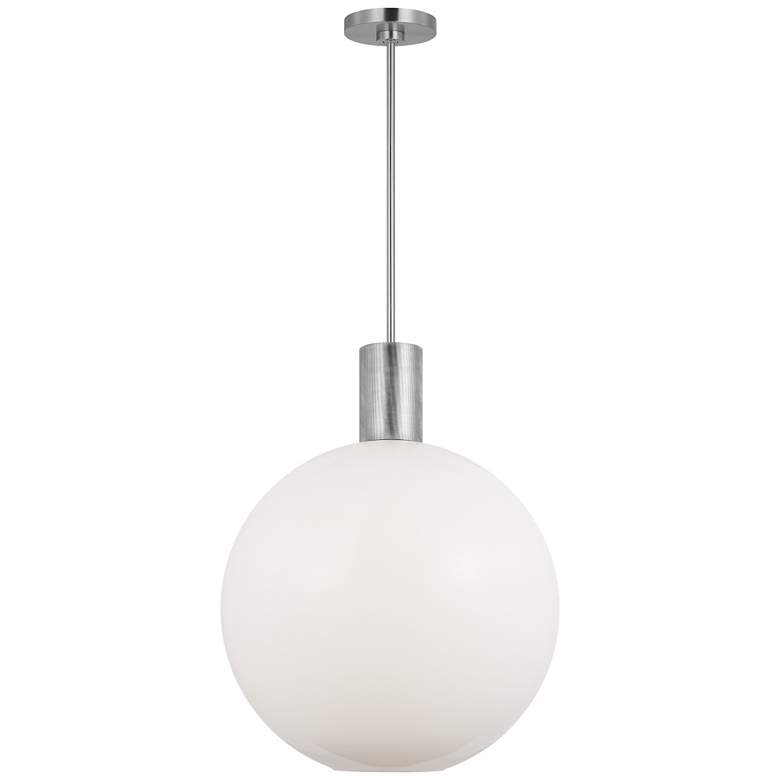 Image 1 Visual Comfort Studio Colewood Large Pendant A19 20" Brushed Nickel