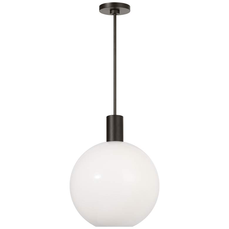 Image 1 Visual Comfort Studio Colewood Medium Pendant A19 15.5" Black