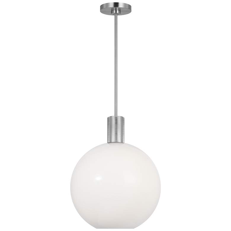 Image 1 Visual Comfort Studio Colewood Medium Pendant A19 15.5" Brushed Nickel