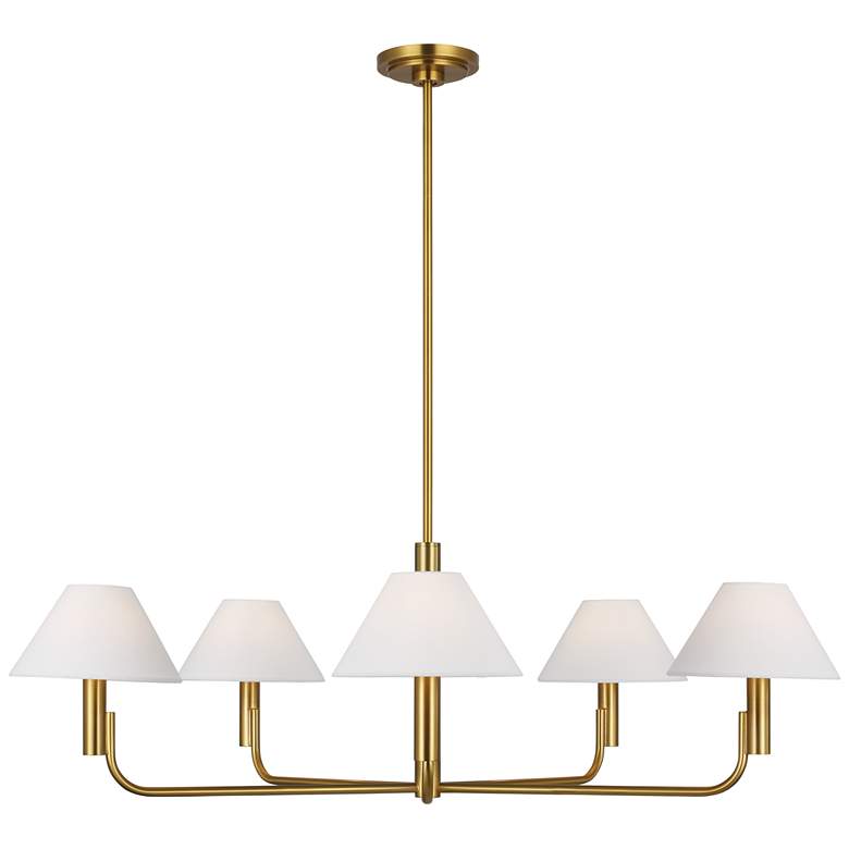 Image 1 Visual Comfort Studio Colfax Large Chandelier B10 40.5" Burnished Brass