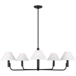 Visual Comfort Studio  Colfax Large Chandelier  Torpedo  40.5"  Aged Iron