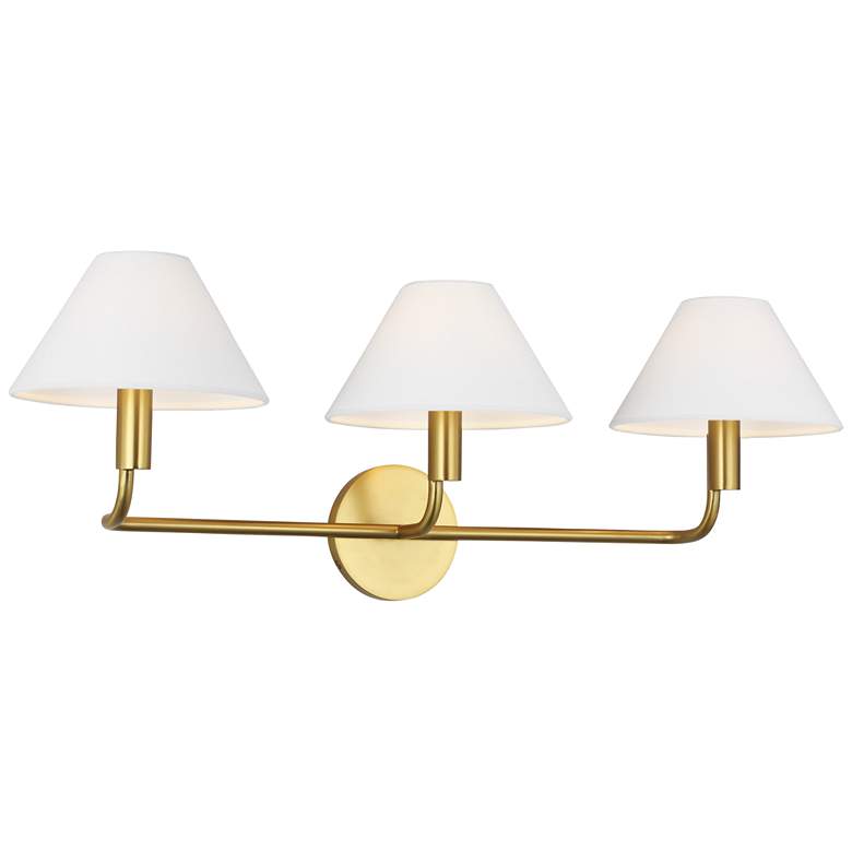 Image 1 Visual Comfort Studio Colfax Large Sconce Torpedo 29" Burnished Brass