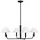 Visual Comfort Studio Colfax Medium Chandelier B10 34.5" Aged Iron